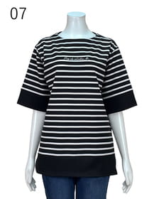 【サンプル】ハニカムボーダーカットソープルオーバー