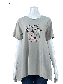 【サンプル】イレギュラーヘム接触冷感カットソー