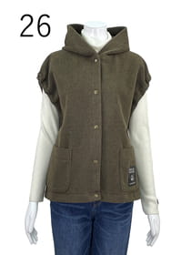 【サンプル】フード付きビーバージャージベスト