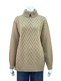 【サンプル】立体ヘリンボン編みニットプルオーバー