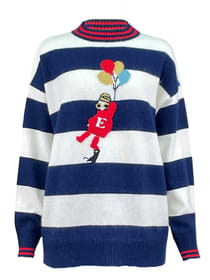 【サンプル】ボーダー＆インターシャプルオーバー