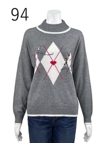 【サンプル】アーガイルインターシャニットプルオーバー