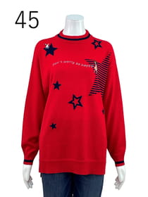 【サンプル】星柄インターシャニットプルオーバー