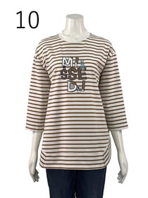 【サンプル】裾スクエアボーダー カットソープルオーバー