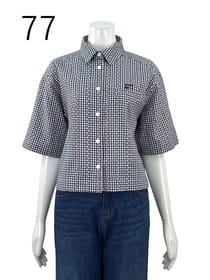 【サンプル】フラワーストライプ　シャツ