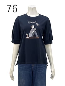 【サンプル】袖コンシャスプリント入り　プルオーバー