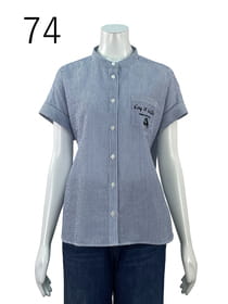 【サンプル】塩縮ストライプ　ブラウス