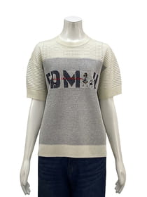 【サンプル】ロゴ入りメッシュニット プルオーバー