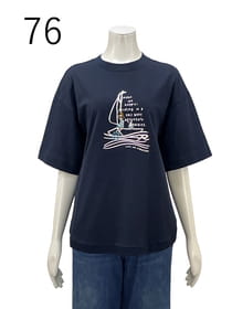 【サンプル】ヨット柄裾ラウンド　プルオーバー