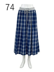 【サンプル】インディゴチェック　スカート