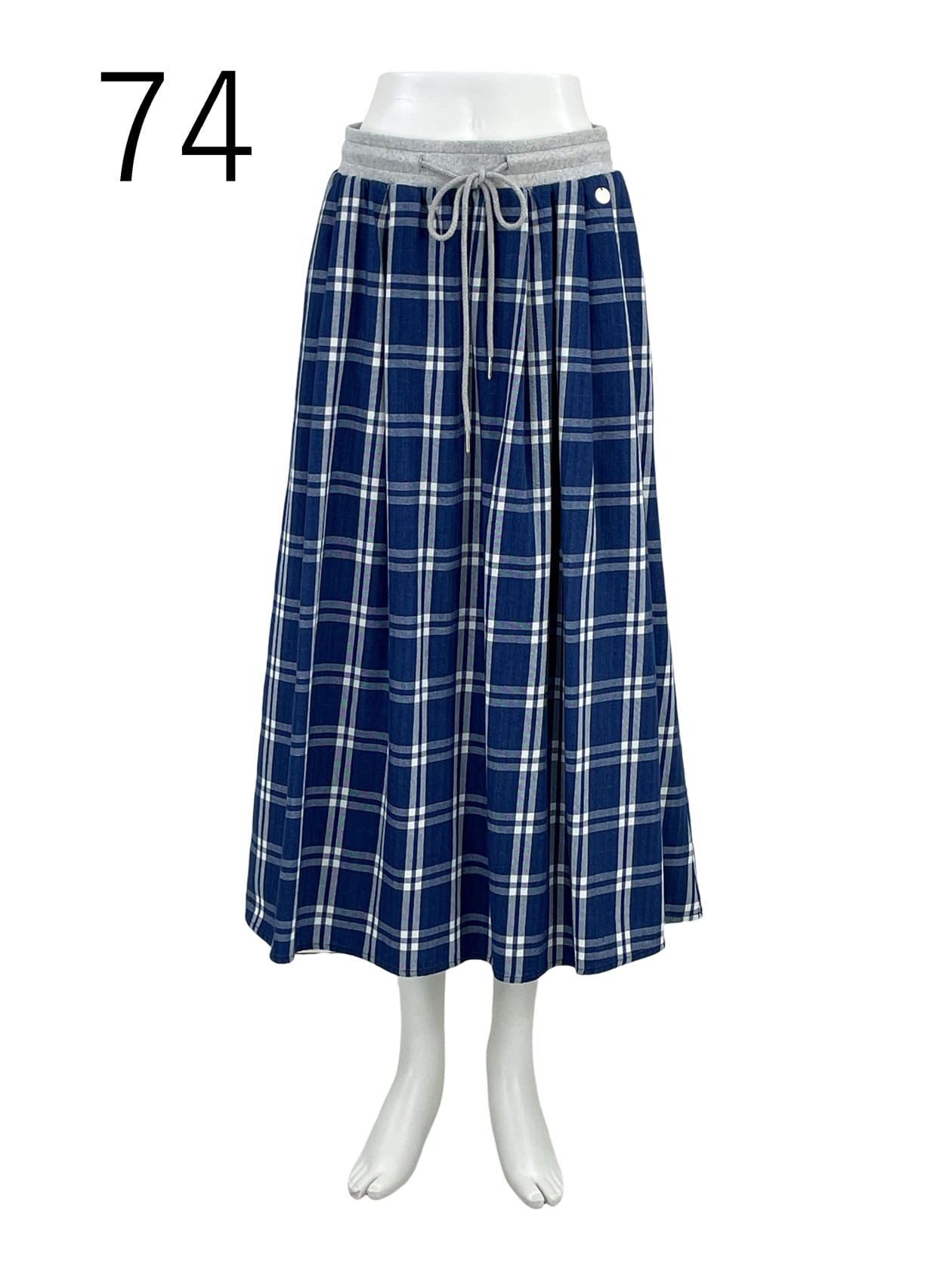 【サンプル】インディゴチェック スカート