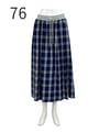 【サンプル】インディゴチェック　スカート