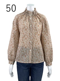 【サンプル】ミラクルウェーブ小花柄　ブラウス