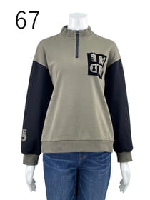 【サンプル】ミニ裏毛配色袖　カットソー