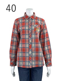 【サンプル】モールチェック　シャツブラウス