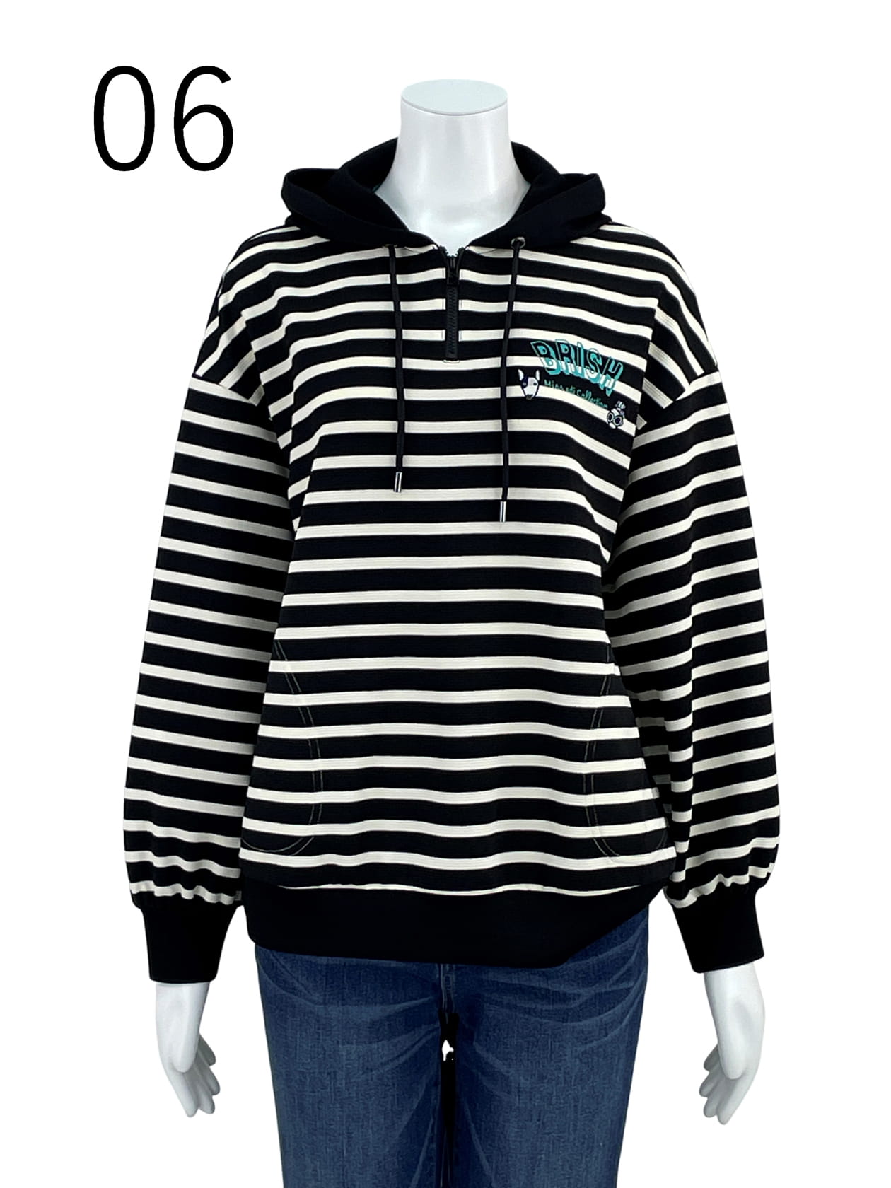 【サンプル】ワッフルボーダー配色 パーカー