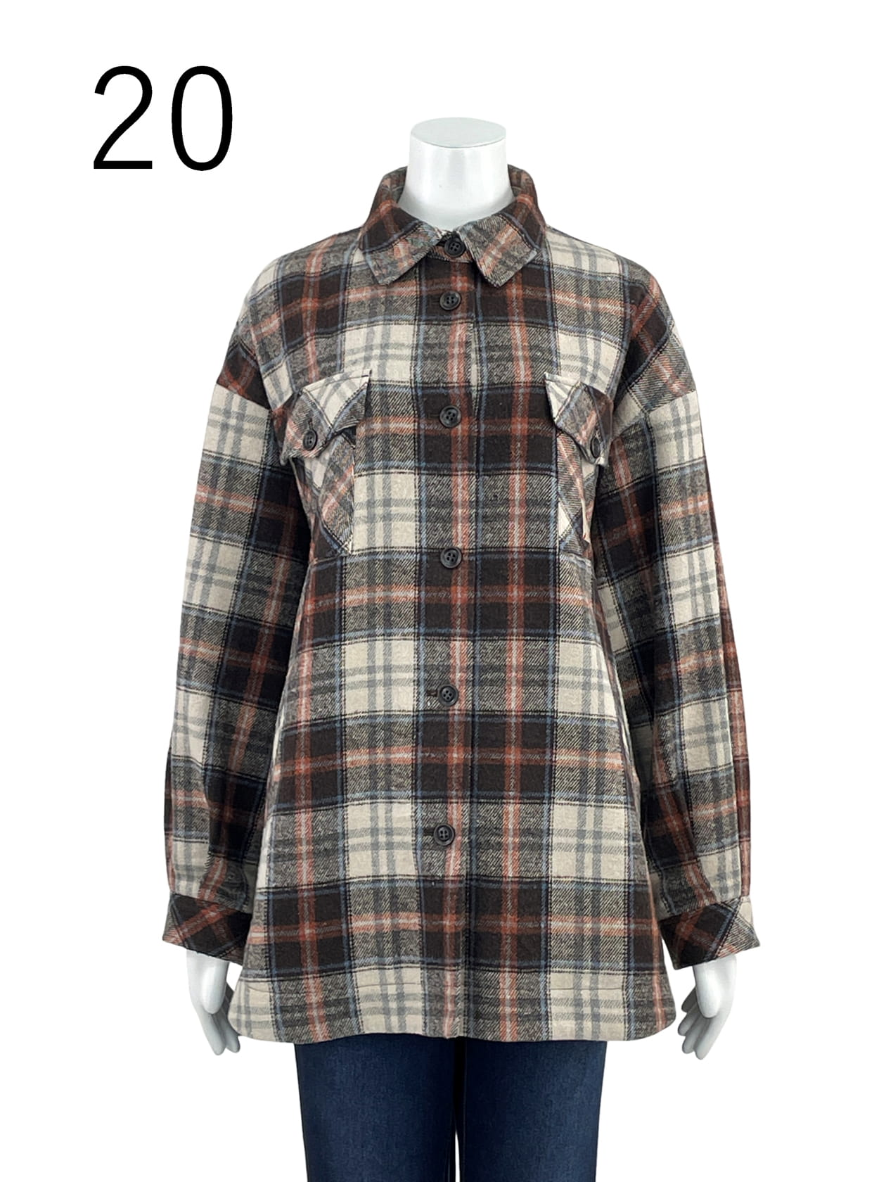 【サンプル】起毛チェック シャツジャケット