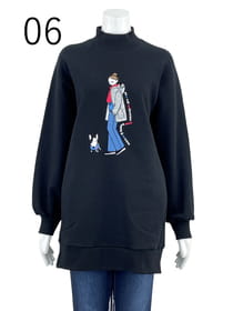 【サンプル】裏毛裏起毛チュニック　プルオーバー