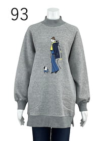 【サンプル】裏毛裏起毛チュニック　プルオーバー