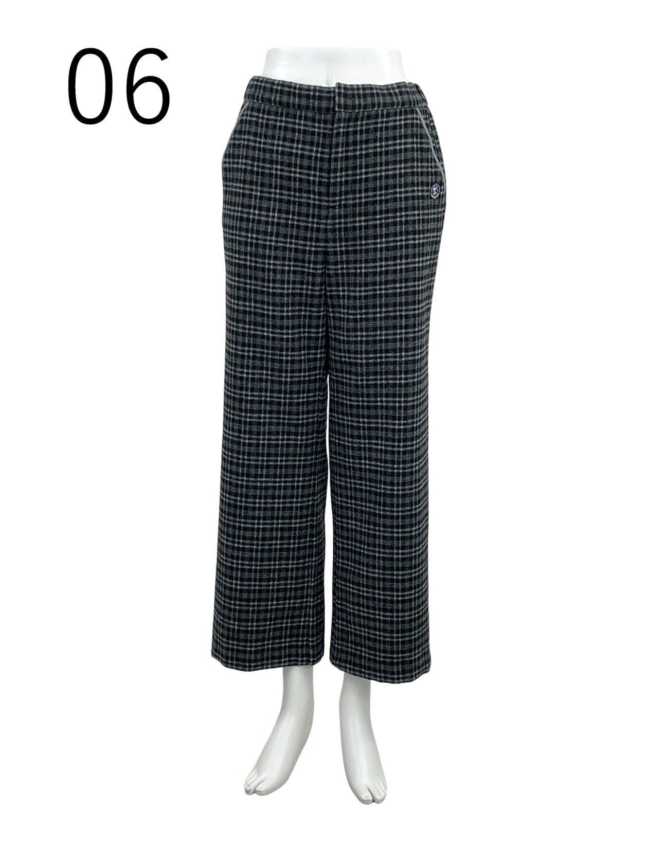 【サンプル】起毛チェック セミワイドパンツ