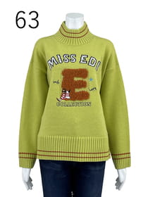 【サンプル】アクリル/ウール　バルキージャカード　プルオーバー