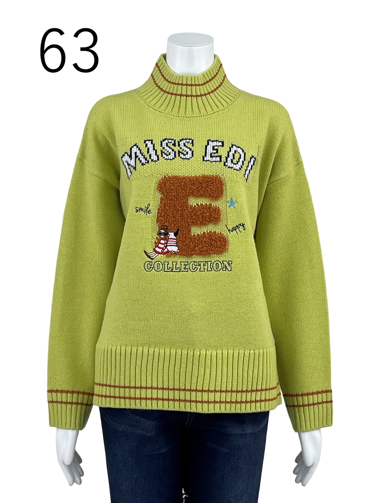 【サンプル】アクリル/ウール バルキージャカード プルオーバー