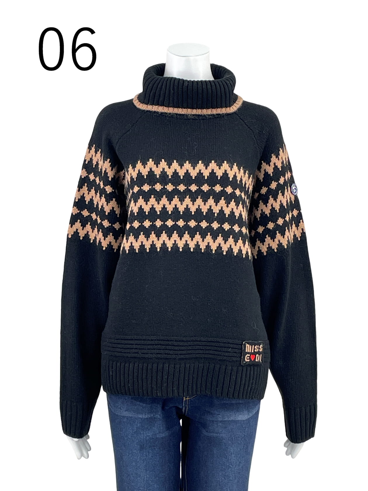 【サンプル】アンゴラ混杢糸ラグランニット プルオーバー