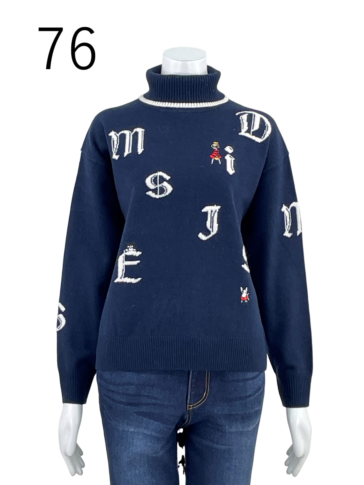 【サンプル】ウール混ジャガードニット プルオーバー