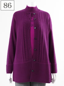 【サンプル】カシミヤ丸首カーディガン