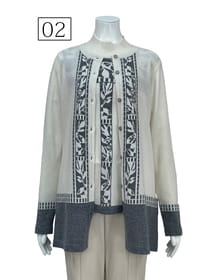 【サンプル】カシミヤチュニックカーディガン