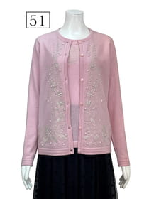 【サンプル】カシミヤ刺繍カーディガン