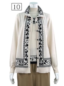【サンプル】音符ジャガードベスト