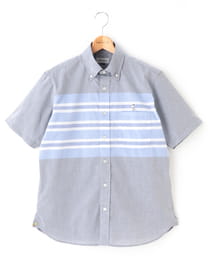 【SNOOPY】 パネルボーダー半袖シャツ