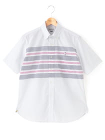 【SNOOPY】 パネルボーダー半袖シャツ