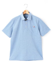 【SNOOPY】 シャンブレー半袖ポロシャツ