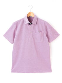 【SNOOPY】 シャンブレー半袖ポロシャツ