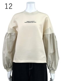 綿混ダンボールロゴ カットソー