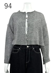 中空ニットショート カーディガン