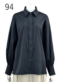 マットストレッチサテン 比翼シャツ