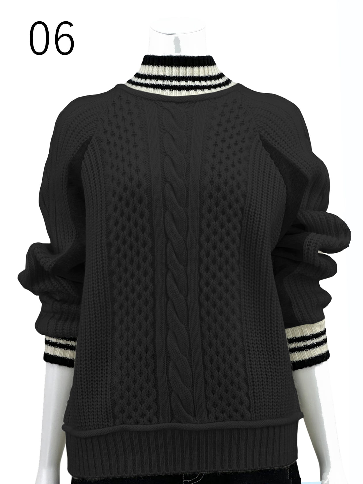 フレンチテリー×ニット・コンビプルオーバー