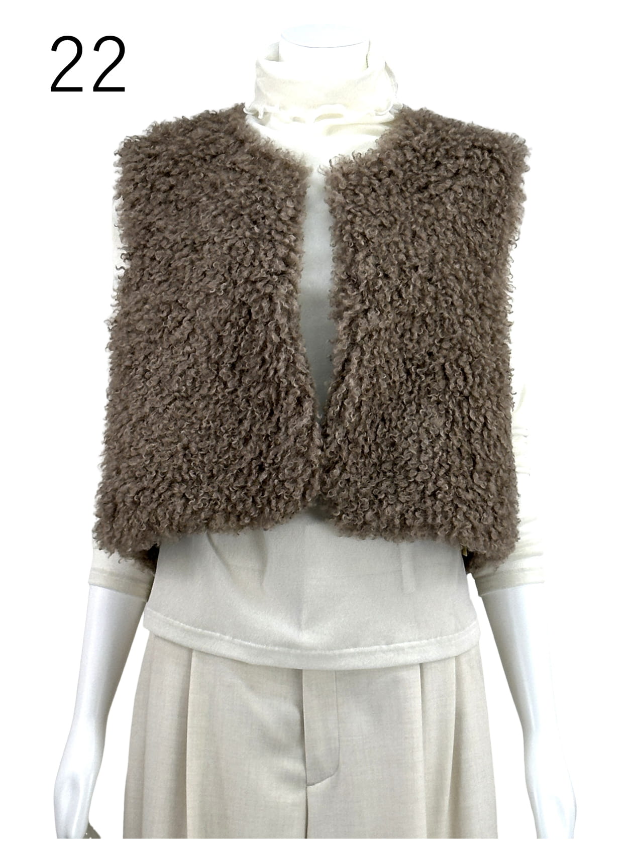 カーリーファー・ショートベスト