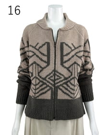 ソフトモール・ジャカード Zipカーディガン