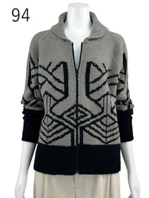 ソフトモール・ジャカード Zipカーディガン