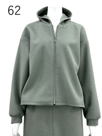 ストレッチニット Zipフードブラウス
