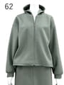 ストレッチニット Zipフードブラウス