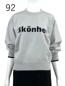 もちもちニット ロゴプルオーバー