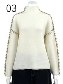 クラフトステッチ リブプルオーバー