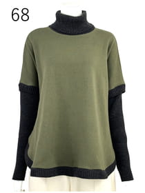 マントシルエット コンビプルオーバー