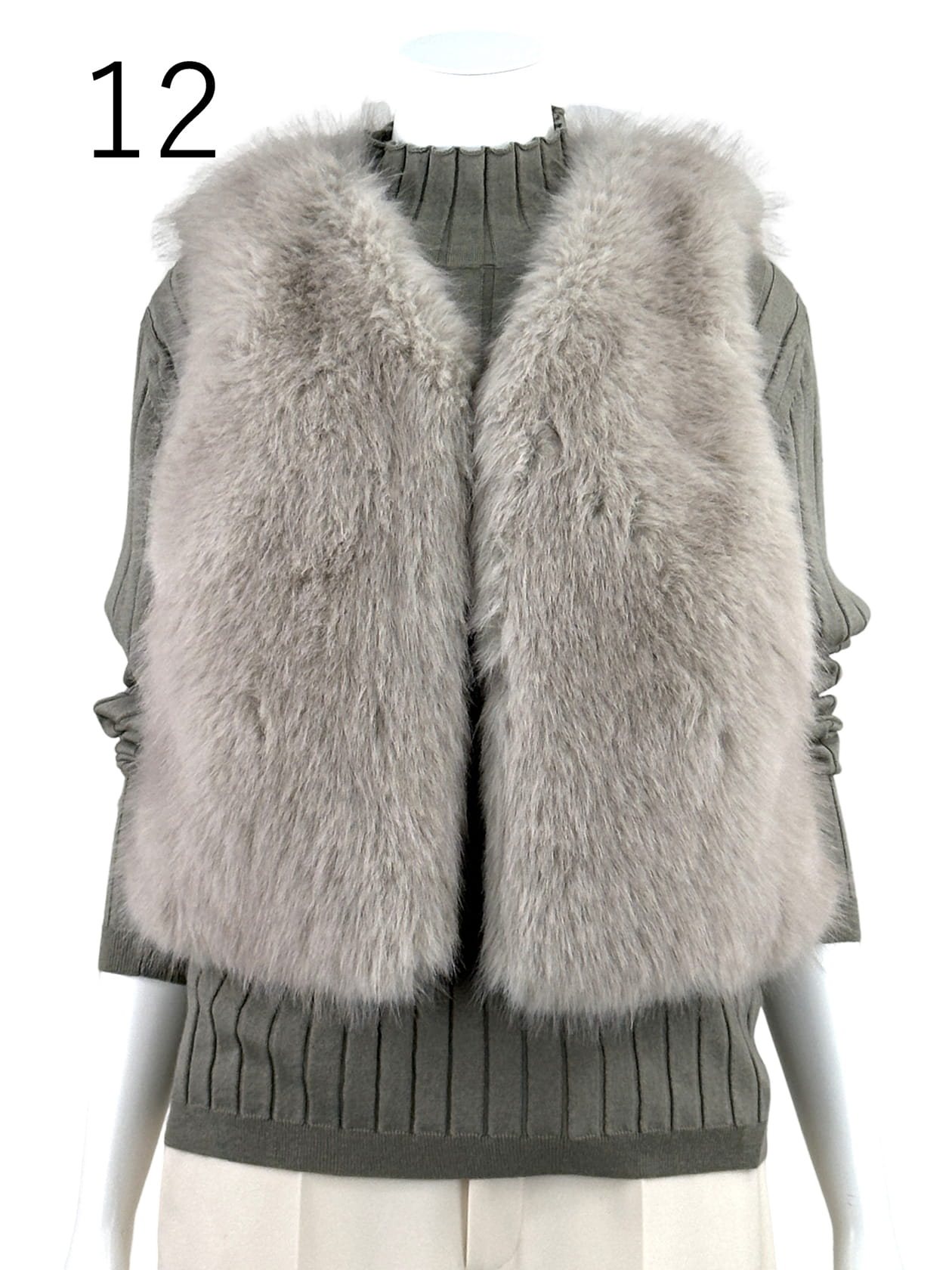 FOX フェイクファー ベスト