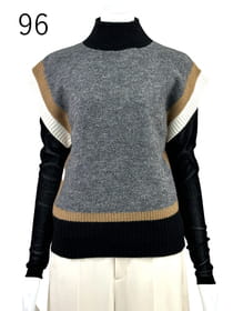 ループヤーン 配色ベスト